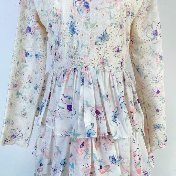 Designer-Style Lace Ruffle Maxi Dress - Picture 10 of 15